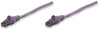 INTELLINET/Manhattan 393102 Network Cable, Cat6, UTP (1 ft.), Purple (40 Packs), Stock# 393102