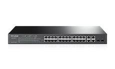 TP-LINK 24-Port 10/100Mbps + 4-Port Gigabit Smart PoE+ Switch, Stock# T1500-28PCT