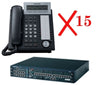 PANASONIC KX-NCP500-DT15 NCP Bundle including (1) NCP500, (1) NCP1172 and (15) DT343-B, Stock# KX-NCP500-DT15