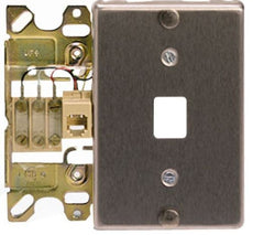 Suttle Wall Mount Stainless Steel 6-conductor Jack Assembly, Screw Terminals,  Part# 630AD6
