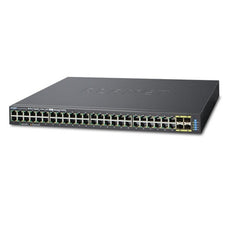 PLANET GS-5220-48T4X L2+/L4 48-Port 10/100/1000Mbps with 4 Shared SFP + 4-Port 10G SFP+ Managed Switch, with Hardware Layer3 IPv46/IPv6 Static Routing, Stock# GS-5220-48T4X