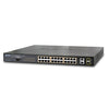 PLANET WGSW-2620HP SNMP Managed 24-Port 802.3at high power PoE 10/100 Switch + 2-Port Gigabit SFP (400W), Stock# WGSW-2620HP