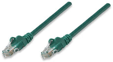 INTELLINET/Manhattan Network Cable, Cat5e, UTP 1 ft. (0.3 m), Green (10 Packs), IEC-C5-GR-1, Stock# 347488