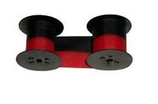 Compumatic Time Clock Ribbon Lathem 2000/3000/4000 (cotton, black/red ink), Part# 7-2c-Black/Red