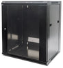 INTELLINENT 19 Inch Wallmount Cabinet, 6U, 17.7 Inch (450 mm) Depth, 6U, Black, Flatpack, Part# 711715