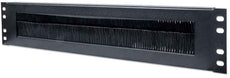 Intellinet 19 inches Cable Entry Panel 2U, with Brush Insert, Black, Part# 712774