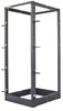 INTELLINENT 19 Inch 4 Post Open Frame Rack, 26U, Adjustable Depth From 22 to 40 In. (55.88 to 101.6 cm), Black, Flatpack, Part# 714242