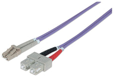 INTELLINET Fiber Optic Patch Cable, Duplex, Multimode 10ft VIOLET, Part# 750936
