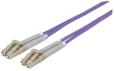 INTELLINET Fiber Optic Patch Cable, Duplex 66ft Violet, Multimode, Part#750981