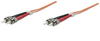 Intellinet Fiber Optic Patch Cable, Duplex, Multimode 30 m (100 ft.), Orange, Part# 751223