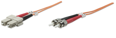 Intellinet Fiber Optic Patch Cable, Duplex, Multimode 25 m (82 ft.), Orange, Part# 751247
