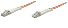 Intellinet Fiber Optic Patch Cable, Duplex, Multimode 30 m (100 ft.), Orange, Part# 751414