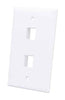 Intellinet IWP-2W, 2-Outlet Keystone Wall Plate Flush Mount, White, Part# 772426