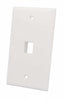 Intellinet IWP-1I, 1-Outlet Keystone Wall Plate Flush Mount, Ivory, Part# 772464