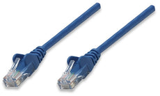 INTELLINET/Manhattan Network Cable, Cat5e, UTP 1.5 ft. (0.5 m), Blue (10 Packs), IEC-C5-BL-1.5, Stock# 325905