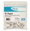 ICC MODULE, F-TYPE NICKEL PLATED 25 PK WHITE Stock# IC107BFCWH