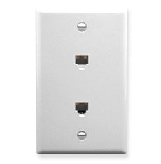 ICC WALL PLATE, 2 VOICE 6P6C, WHITE Stock# IC630E66WH