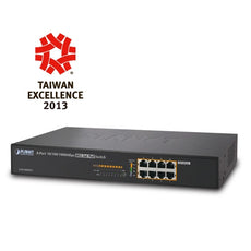 PLANET GSD-808HP2 13" 8-Port 10/100/1000 Gigabit Ethernet Switch with 8-Port 802.3at POE+ (240W POE Budget), Stock# GSD-808HP2