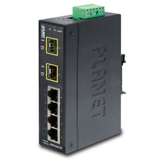 PLANET ISW-621TF IP30 Slim Type 4-Port Industrial Ethernet Switch + 2-Port SFP Fiber (-40 - 75 C), Stock# ISW-621TF