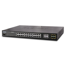 PLANET IGSW-2840 IP30 19" Rack Mountable Industrial Ethernet Switch, 24*100TX + 4*1000TP/SFP (-30 - 75 C), Stock# IGSW-2840