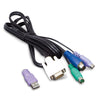 PLANET KVM-DCB-3 3 Meter 1-to-3 DKVM Combo Cable for KVM Switches, Stock# KVM-DCB-3