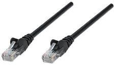 INTELLINET/Manhattan 345125 Network Cable, Cat5e, UTP 1.5 ft. (0.5 m), Black (20 Packs), Stock# 345125