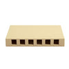 ICC SURFACE MOUNT BOX, 6 PORT, IVORY Stock# IC107SB6IV