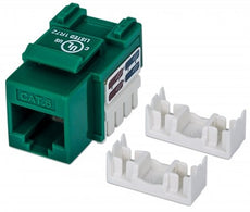 INTELLINET IKJ-C6U-PD-GR, Cat6 Keystone Jack GREEN, Stock# 210638