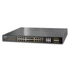 PLANET WGSW-28040P4 IPv6 Managed 24-Port 802.3af PoE Gigabit Ethernet Switch + 4-Port SFP (380W), Stock# WGSW-28040P4