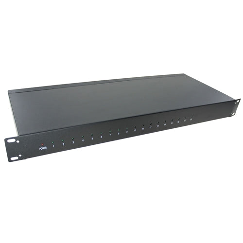 19 inch 12V DC Rackmount Power Supply, 18 Ports, Screw Type, 10 Amps ...