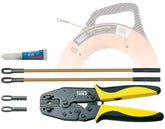 Klein Tools Repair Kit for Fiberglass Fish Tapes - Crimper, Eyelets, Glue, Leaders ~ Stock# 56115 ~ NEW