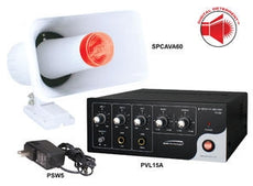SPECO DDAK2 Digital Deterrent Audio Kit, Includes PVL15A, SPCAVA60 & PSW5, Stock# DDAK2
