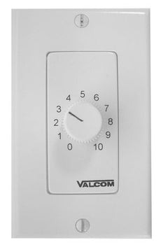 Valcom V-2992-W Wall Mount Volume Control, Decorative White, Stock# V-2992-W