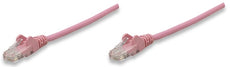 INTELLINET/Manhattan 392754 Network Cable, Cat6, UTP  1.5 ft. (0.5 m), Pink (50 Packs), Stock# 392754