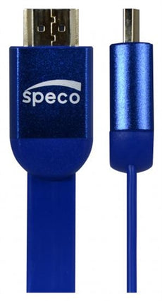 SPECO HDFL3 3' Flat HDMI Cable - Male to Male, Stock# HDFL3