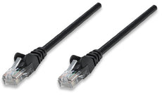 INTELLINET/Manhattan 320740 Network Cable, Cat5e, UTP 3 ft. (1.0 m), Black (30 Packs), Stock# 320740