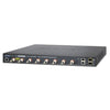 LRP-822CS 8-port Coax + 2-port 10/100/1000T + 2-port 100/1000X SFP Long Reach PoE over Coaxial Managed Switch, Stock# PN-LRP-822CS