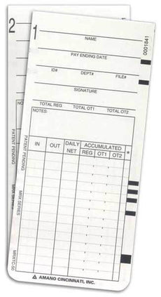 Compumatic ARX101300 (20 packs of 50, 1000 per box) Time Cards for Amano MRX-35, Part# ARX101300