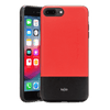 Rocstor Bloc Collection Case for iPhone 7/8 Plus, Genuine Leather, Full Protection - Kajsa Series - Red/Black, Part# CS0046-78P