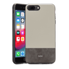 Rocstor Bloc Collection Case for iPhone 6/7/8 Plus, Genuine Leather, Full Protection – Kajsa Series – Light Grey/Dark Grey, Part# CS0047-78P