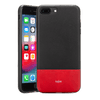 Rocstor Bloc Collection Case for iPhone 7/8 Plus, Genuine Leather, Full Protection - Kajsa Series - Black/Red, Part# CS0048-78P
