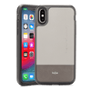 Rocstor Bloc Collection Case for iPhone X/XS, Genuine Leather, 2-in-1 Full Protection – Kajsa Series – MIL STD 810G Tested – Military Standard Grade – Light Grey/Dark Grey, Part# CS0050-XXS