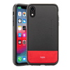 Rocstor Bloc Collection Case for iPhone XR, Genuine Leather, 2-in-1 Full Protection – Kajsa Series – MIL STD 810G Tested – Military Standard Grade – Black/Red, Part# CS0055-XR
