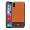 Rocstor Bloc Collection Case for iPhone XS Max, Genuine Leather, 2-in-1 Full Protection – Kajsa Series – MIL STD 810G Tested – Military Standard Grade – Tan/Black, Part# CS0056-XSM