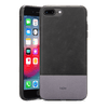Rocstor Retro Collection for iPhone 6/7/8 Plus, Genuine Leather, Full Protection – Kajsa Series – Black/Grey, Part# CS0065-78P