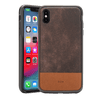 Rocstor Retro Collection for iPhone XS Max, Genuine Leather, 2-in-1 Full Protection – Kajsa Series – MIL STD 810G Tested – Military Standard Grade – Brown/Tan, Part# CS0072-XSM