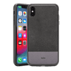 Rocstor Retro Collection for iPhone XS Max, Genuine Leather, 2-in-1 Full Protection – Kajsa Series – MIL STD 810G Tested – Military Standard Grade – Black/Grey, part# CS0074-XSM