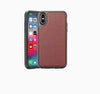Rocstor Croc-Effect Collection for iPhone X/XS, 2-in-1 Full Protection - Genuine Leather - Kajsa Series  - MIL STD 810G Tested - Military Standard Grade - Burgundy, Part# CS0089-XR