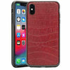 Rocstor Croc-Effect Collection for iPhone XR, 2-in-1 Full Protection - Genuine Leather - Kajsa Series -   MIL STD 810G Tested - Military Standard Grade - Burgundy, Part# CS0092-XSM