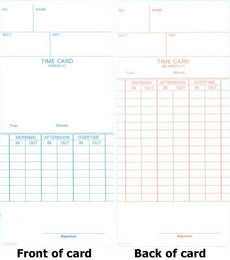 Compumatic Weekly/Bi-Weekly time cards (250 per box), Part# CTR121.25